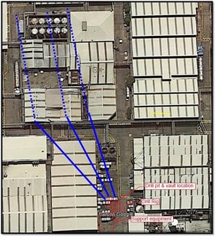 Conceptual horizontal remediation well layout